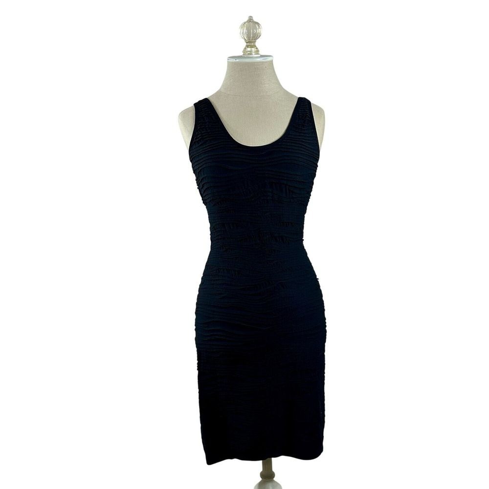 Two Hearts Women's Dress Black Bodycon Disco‎ Clubwear Mini Dress Size M/L